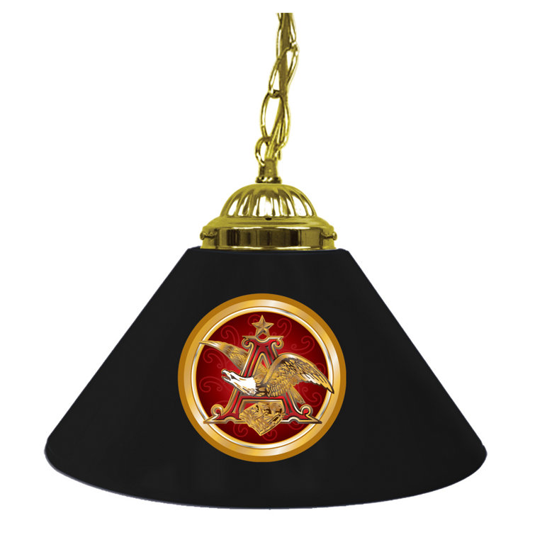 Trademark Global Anheuser Busch Light Gold Pool Table Lights Pendant